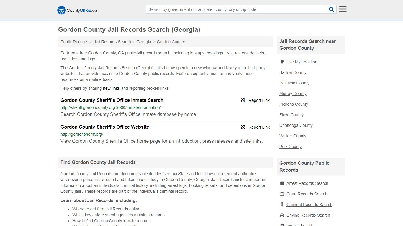 Jail Records Search - Gordon County, GA (Jail Rosters ...