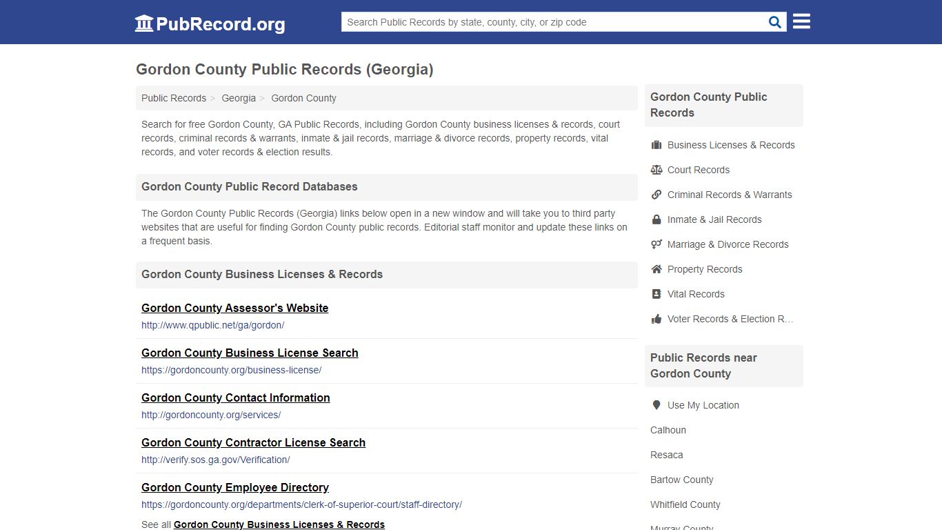 Free Gordon County Public Records (Georgia Public Records)